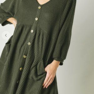 NWT Olive Babydoll Sweater Tunic